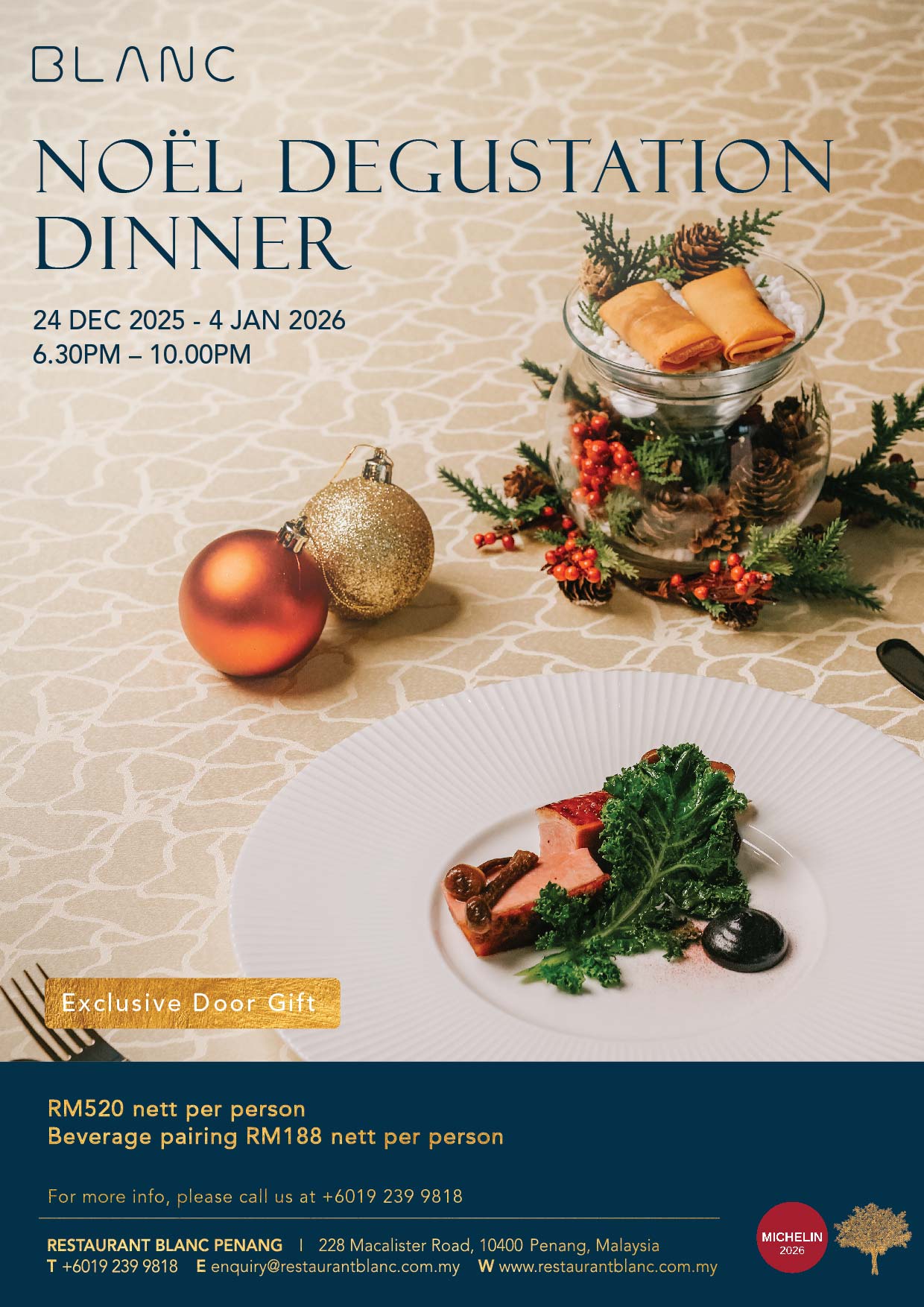 NOEL DEGUSTATION DINNER